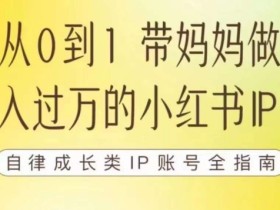 100天小红书训练营【7期】,带你做自媒体博主,每月多赚四位数,自律成长IP账号全指南