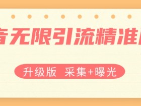 升级版抖音无限引流精准用户【采集+曝光】