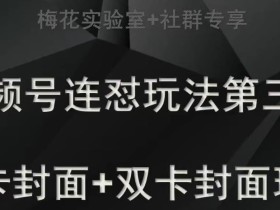 梅花实验室社群专享视频号连怼玩法半卡封面+双卡封面技术