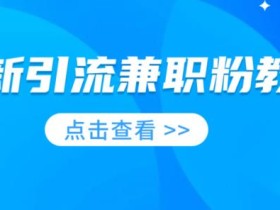最新引流兼职粉教程,相当火热,现在做的人少