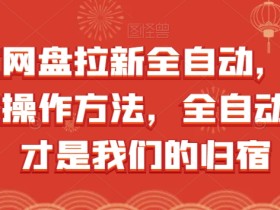 夸克网盘拉新全自动,收益模式操作方法,全自动收益才是我们的归宿