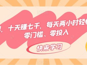 靠电影票,十天赚七千,每天两小时轻松1000+,零门槛、零投入