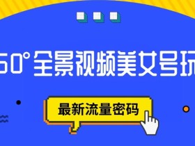 抖音VR计划,360度全景视频美女号玩法,最新流量密码【揭秘】