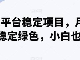百度平台稳定项目,月入5k,稳定绿色,小白也可做