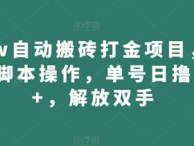 wow自动搬砖打金项目,全自动脚本操作,单号日撸300+,解放双手【揭秘】