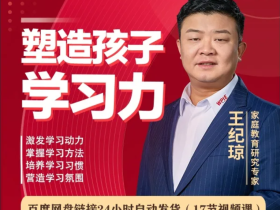 王纪琼塑造孩子学习力全集抖音同款视频课家庭教育课程自主学习