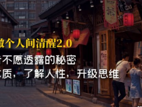 开·悟-做个人间·清醒2.0 成功者不透露的秘密 看透本质 了解人性 升级思维