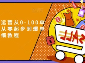 拼多多新手运营从0-100单策划课程,从零起步到爆单详细教程
