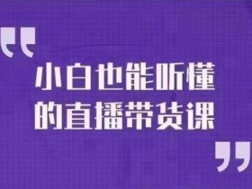 大威本威·小白也能听懂的直播带货课,玩转直播带货,轻松出单