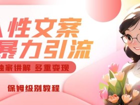 独家人性文案玩法,暴力引流多重变现,保姆级教程【揭秘】