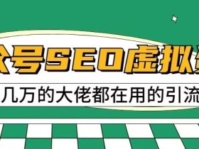 公众号SEO虚拟资料,操作简单,日入500+,可批量操作【揭秘】