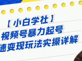 视频号暴力起号快速变现玩法实操详解,直接上手实操就是干