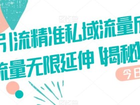 咸鱼引流精准私域流量成交流量无限延伸【揭秘】