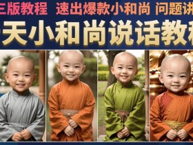 云天小和尚会说话,7天万粉(第3版教程),无需魔法,快速出爆款小和尚图片教程