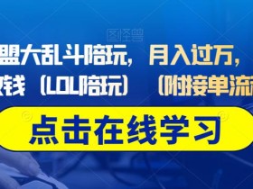 做英雄联盟大乱斗陪玩,月入过万,边玩游戏边收钱(LOL陪玩)(附接单流程)