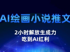 AI绘画小说推文,2小时解放生产力,吃到AI红利【揭秘】