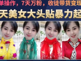 云天美女大头贴暴力起号教学,简单操作,7天万粉,收徒带货变现香