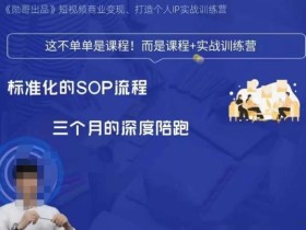 勋哥·短视频变现训练营,解决核心问题,标准化起号流程,以变现为核心