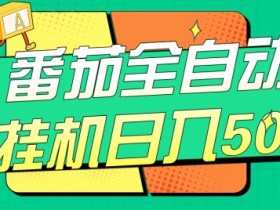 番茄全自动挂机日入50+,软件全自动,多号破百【揭秘】
