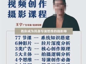 视频创作摄影课程,教你成为具备导演思维的摄影师(导演思维+拍摄技巧+拉片解析+职业发展建议)