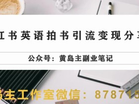 副业拆解:小红书英语拍书引流变现项目,视频版一条龙实操玩法分享给你