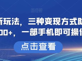 搞笑号新玩法,三种变现方式助你日入500+,一部手机即可操作【揭秘】