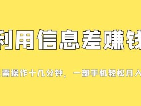 分享一个信息差赚钱项目,小白轻松上手,只需要发发消息就有收益,0成本每单至少50+