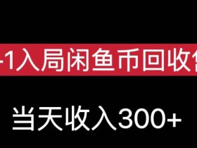 从0-1入局闲鱼币回收售卖,当天变现300,简单无脑【揭秘】