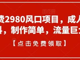 外面收费2980风口项目,成人高考资料,制作简单,流量巨大