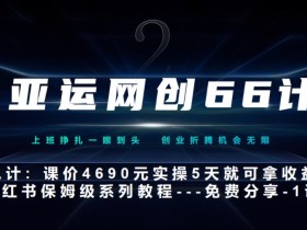 亚运网创66计第2计:小红书实战系列,只需5天即可完全上手-系列10节课