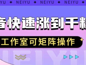 抖音快速涨粉秘籍,教你如何快速涨到千粉,工作室可矩阵操作【揭秘】