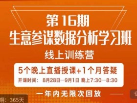 宁静·生意参谋数据分析学习班,解决商家4大痛点,学会分析数据,打造爆款!