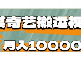 爱奇艺无脑搬运视频零成本易上手副业小项目,月收益10000+
