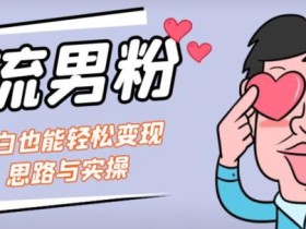 引流男粉+小白也能暴力变现的思路与实操【揭秘】
