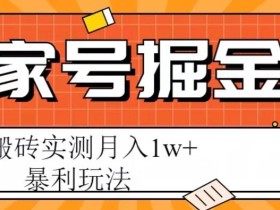 百家号掘金项目,AI搬砖暴利玩法,实测月入1w+【揭秘】