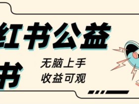 外面收费1280的小红书公益项目玩法拆解
